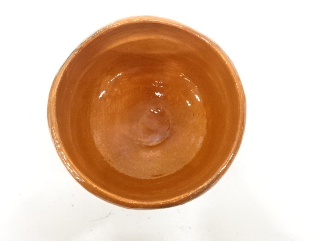  醍醐窯　島荷平造　赤楽　茶碗